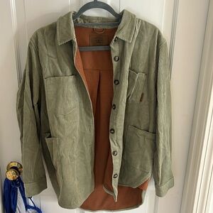 Levitate surf shop light green corduroy button down - size medium